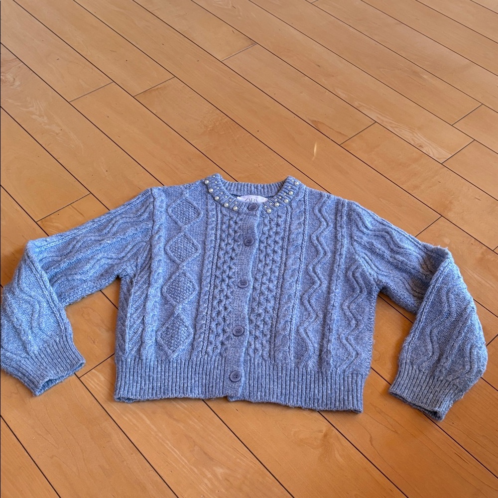 ZARA Chunky Gray Knit Sweater